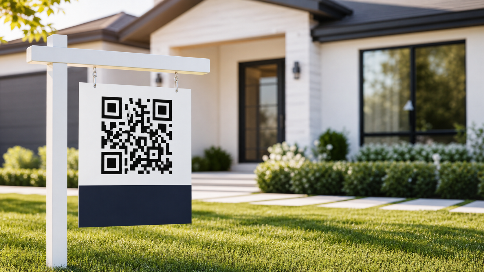 Dynamic QR Code on Real Estate Yard Sign